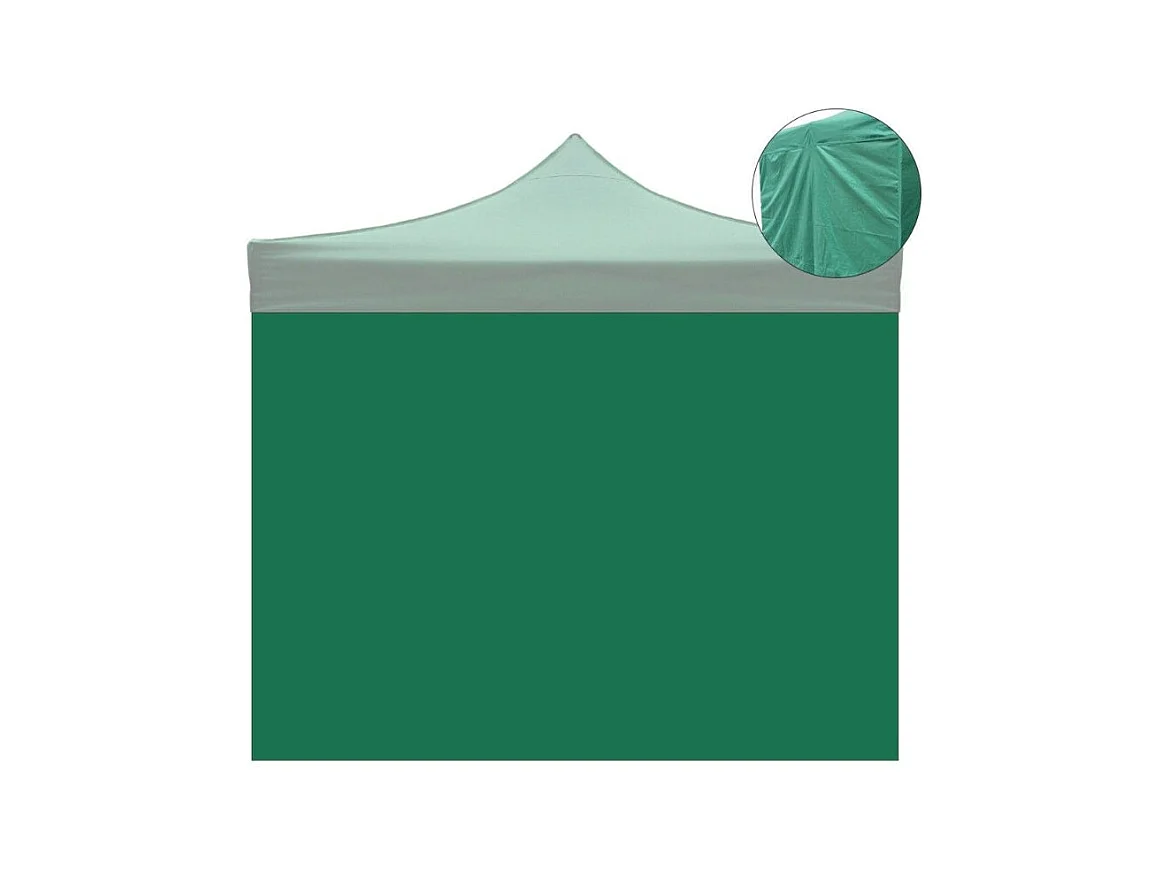 Housse latérale imperméable verte 3x2m pour tonnelle pliable 3x3m