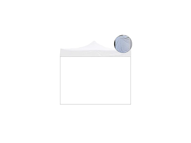Couverture latérale blanche imperméable de remplacement pour tonnelle pliable de 3x3m, 3x2m
