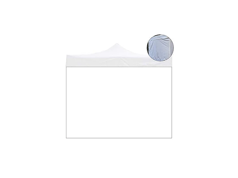 Couverture latérale blanche imperméable de remplacement pour tonnelle pliable de 3x3m, 3x2m