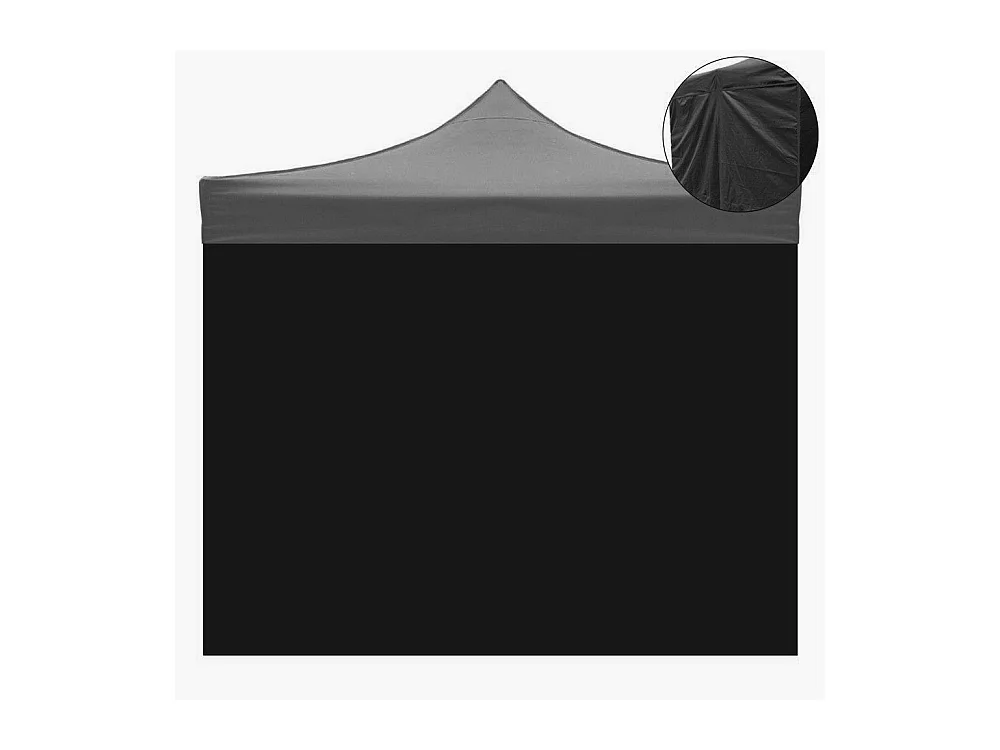 Feuille latérale de remplacement imperméable noire 3x2m pour tonnelle pliable