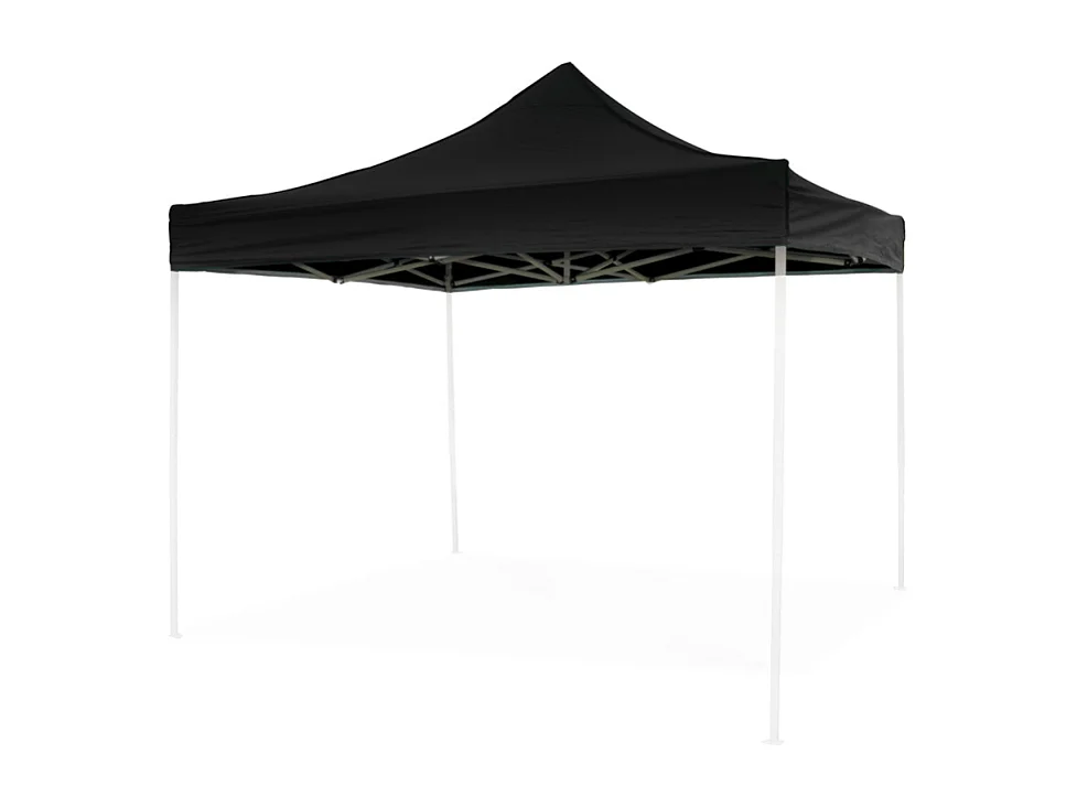 Folha lateral de substituição impermeável preta de 3x2m para gazebo dobrável