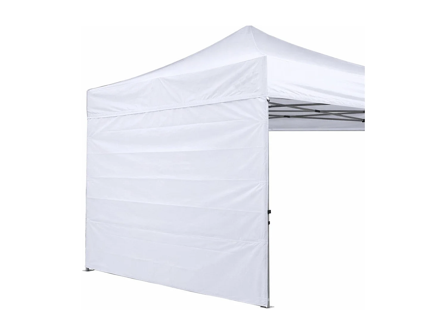 Drap latéral imperméable blanc 2x2m avec fenêtre de remplacement pour tonnelle pliable