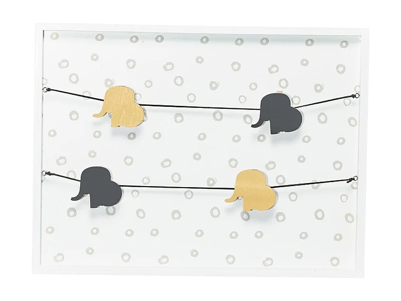 Collage di foto in legno bianco