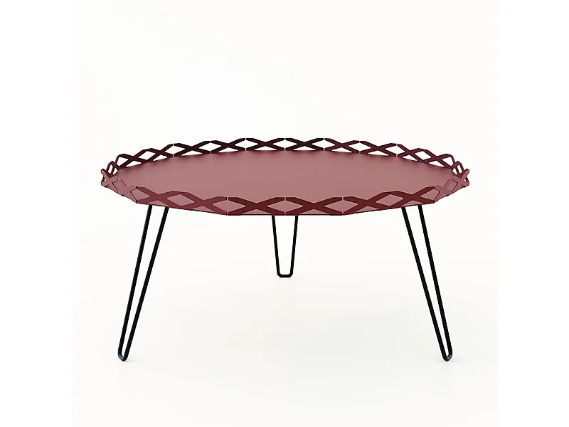 Tables basses de jardin en Acier - Aura - red brown métallisé