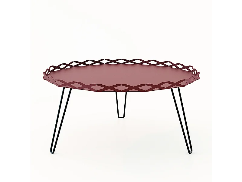 Tables basses de jardin en Acier - Aura - red brown métallisé