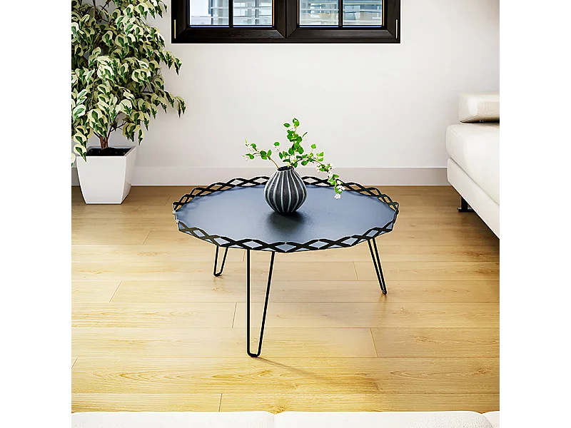 Tables basses de jardin en Acier - Aura - red brown métallisé