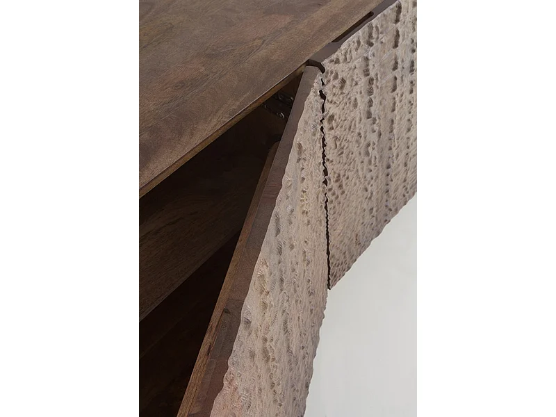 Aparador 3 puertas madera de mango imitacion piel caiman bronze