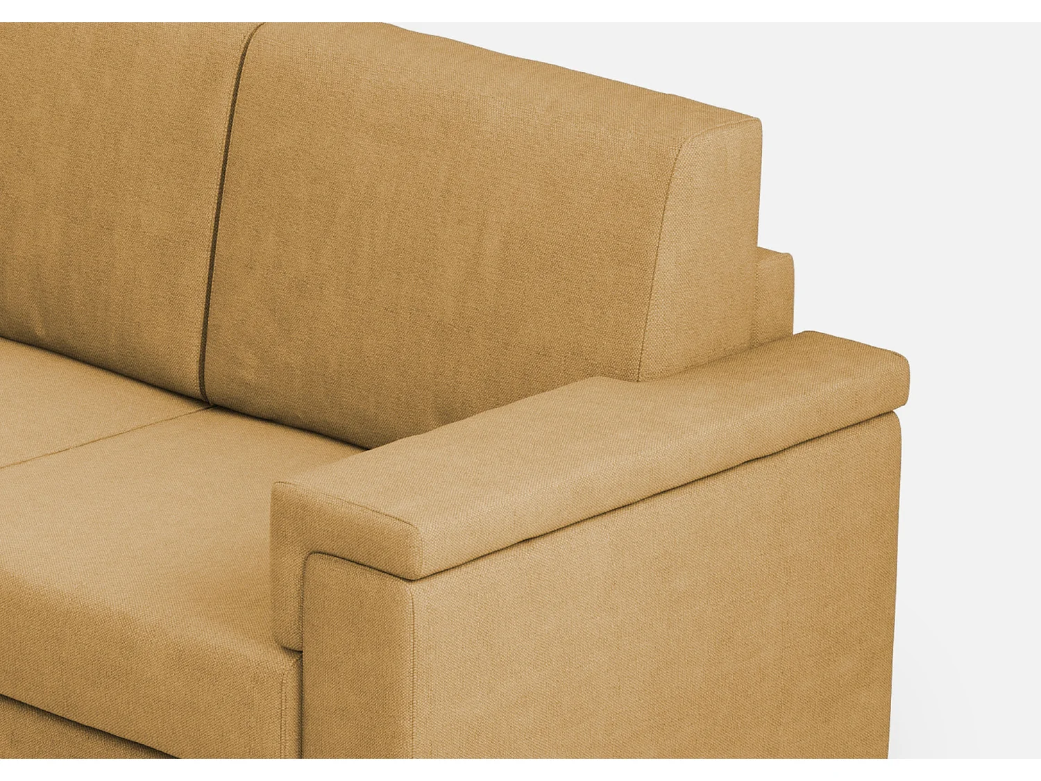 Canapé Marrak moyen 2 places (deux places 70cm) + coin + canapé moyen 2 places (deux places 70cm) dimensions extérieures L.246x246 coloris ocre