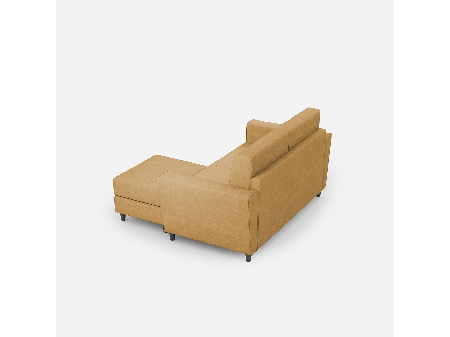 Divano Yasel 2 posti medio  (due sedute da 70cm) + pouf misure esterne L.172 P.145 colore ocra