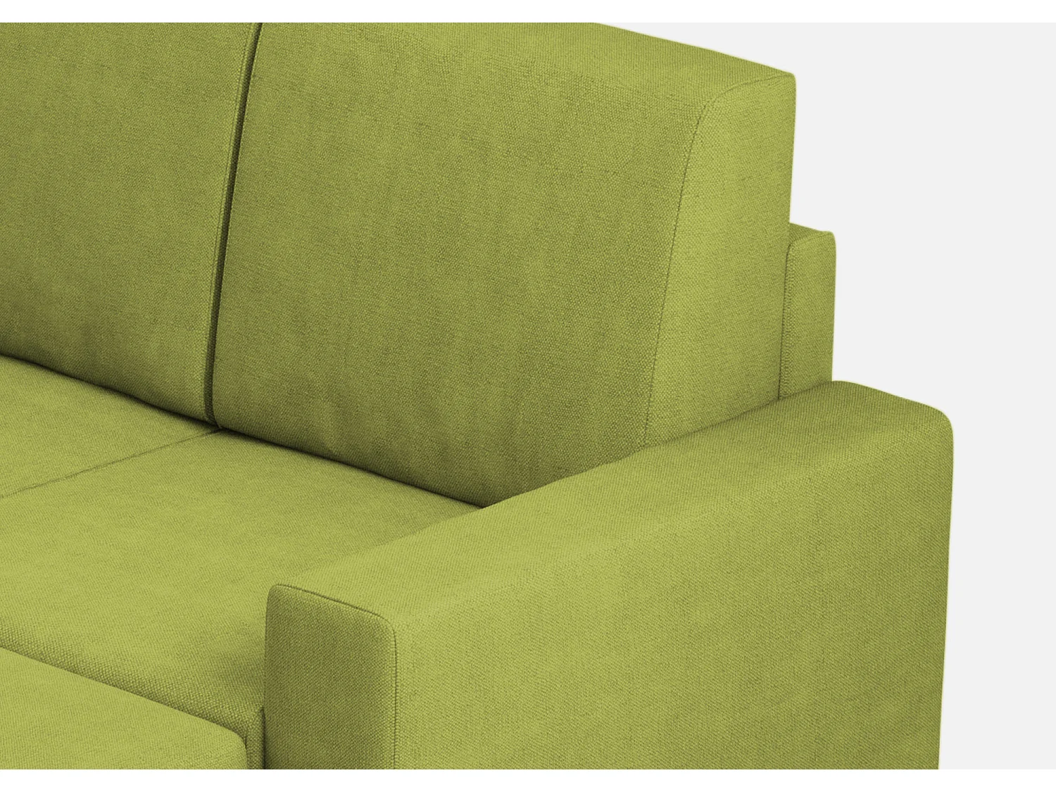 Divano Sakar 2 posti medio  (due sedute da 70cm) + pouf misure esterne L.168 P.145 colore verde