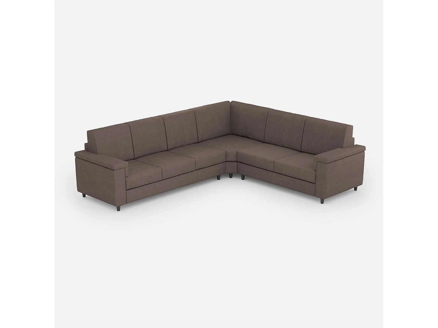 Sofá Marrak de 3 lugares (três lugares de 60cm) + canto + sofá médio de 2 lugares (dois lugares de 70cm) dimensões externas L.286x246 cor cinza