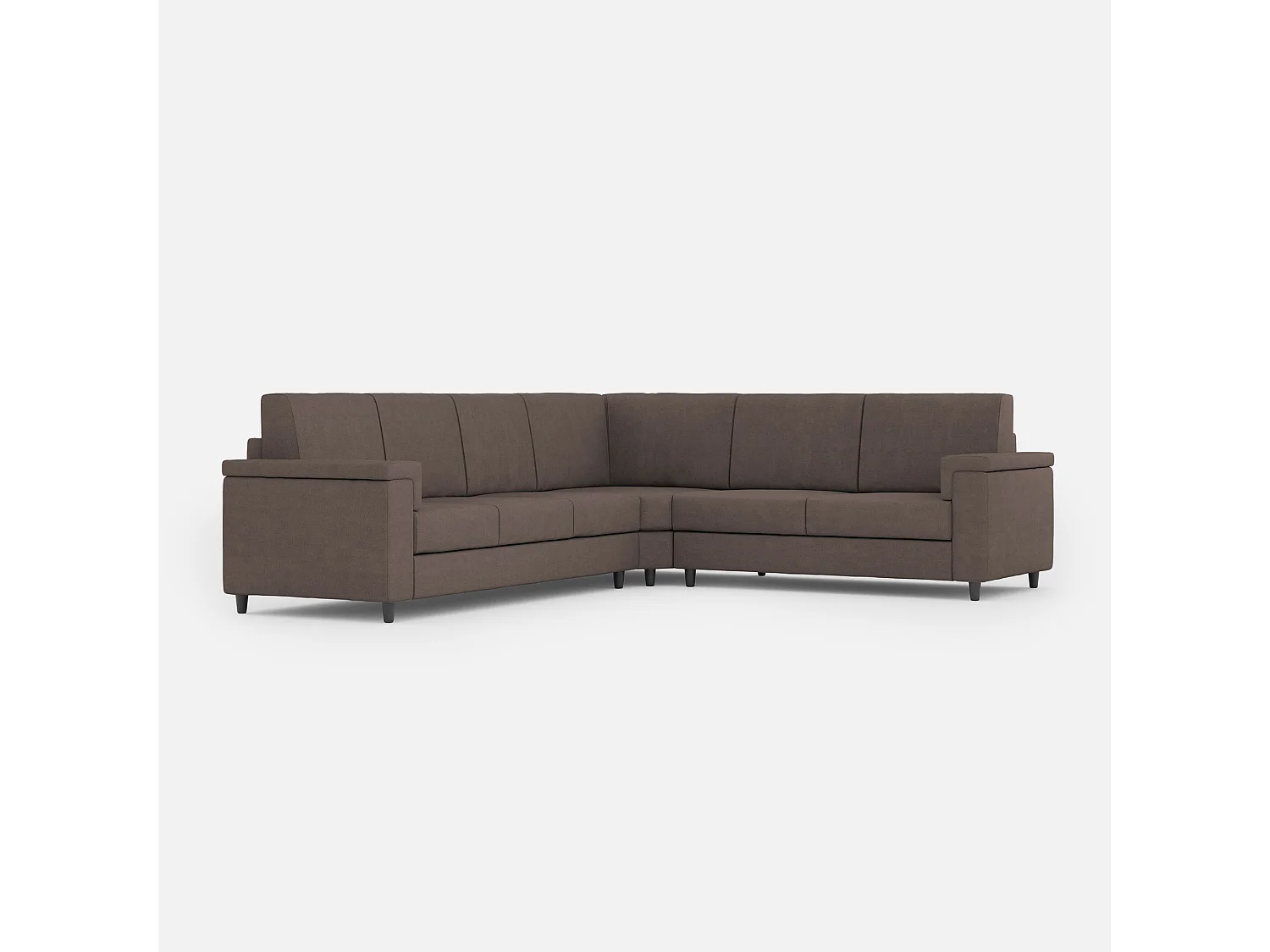 Sofá Marrak de 3 lugares (três lugares de 60cm) + canto + sofá médio de 2 lugares (dois lugares de 70cm) dimensões externas L.286x246 cor cinza