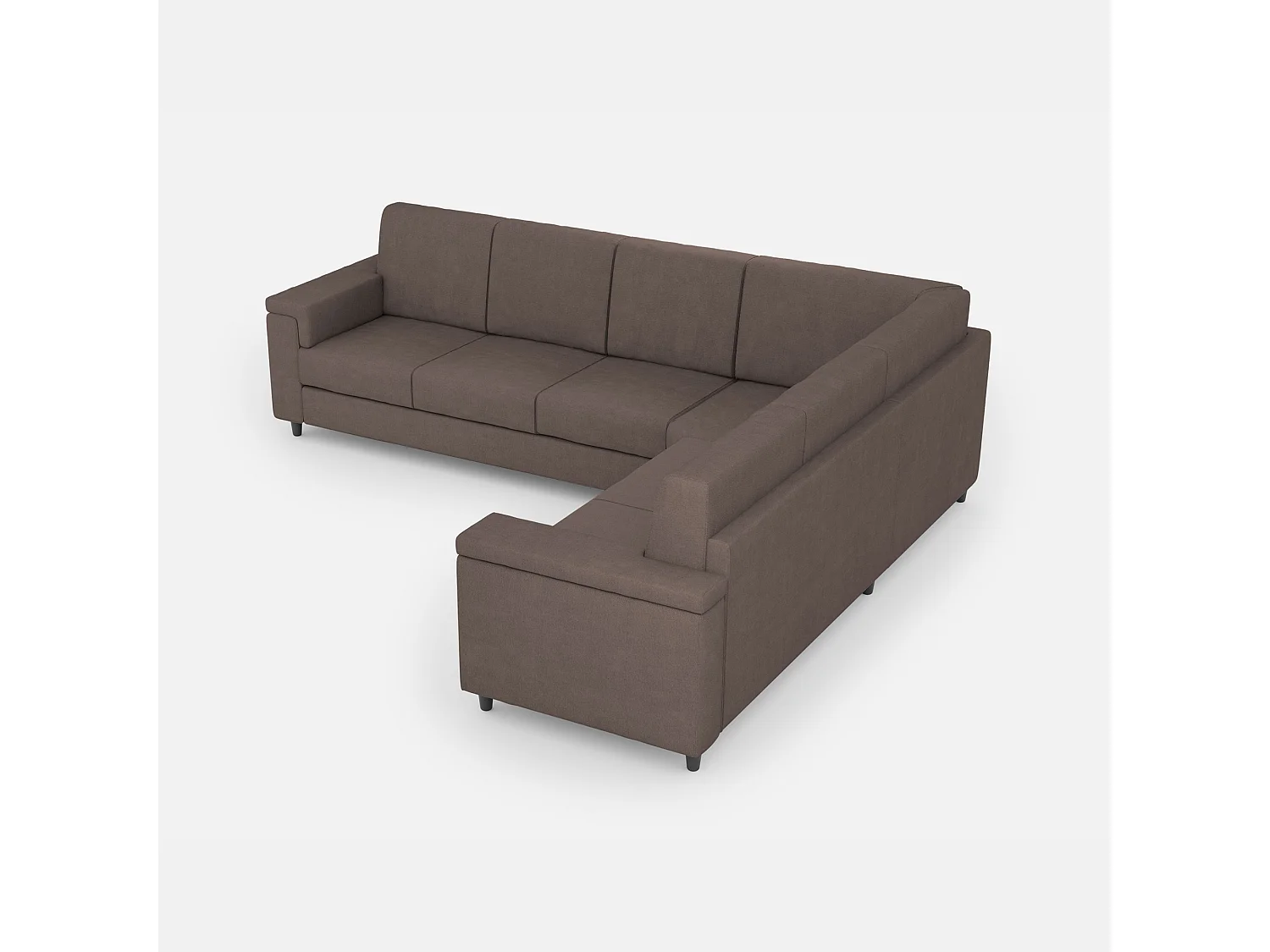 Sofá Marrak de 3 lugares (três lugares de 60cm) + canto + sofá médio de 2 lugares (dois lugares de 70cm) dimensões externas L.286x246 cor cinza