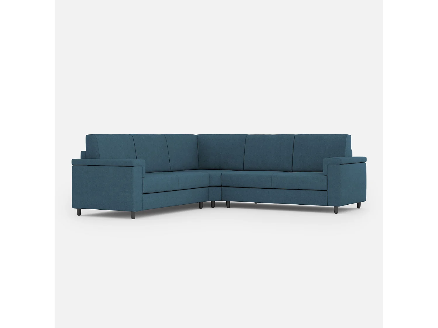 Canapé Marrak 2 places (deux places 60cm) + coin + canapé 2 places (deux places 60cm) dimensions extérieures L.226x226 coloris avio