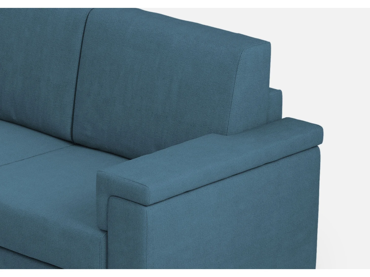 Canapé Marrak 2 places (deux places 60cm) + coin + canapé 2 places (deux places 60cm) dimensions extérieures L.226x226 coloris avio