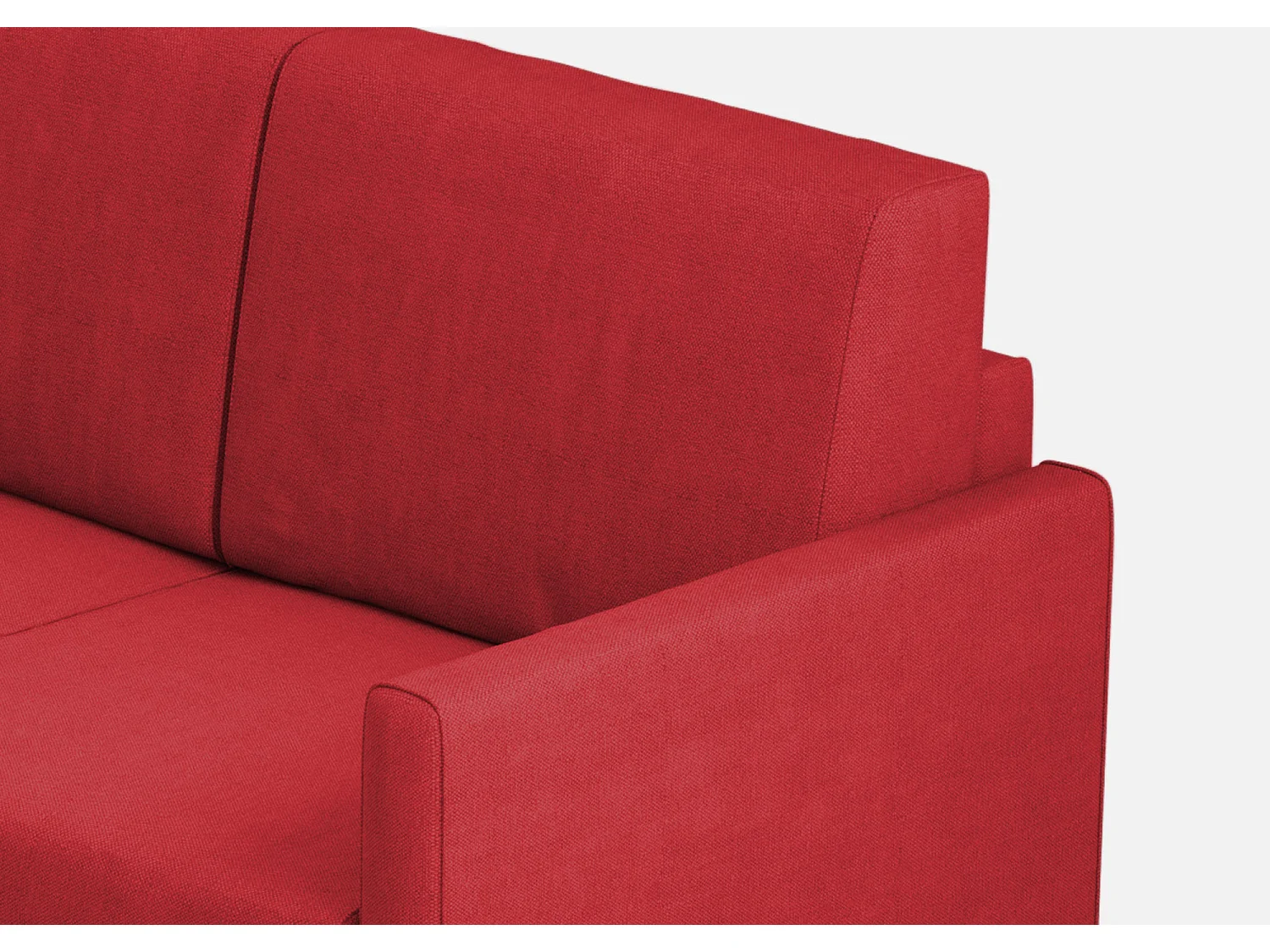 Divano Karay 2 posti (due sedute da 60cm) misure esterne L.138cm colore rosso