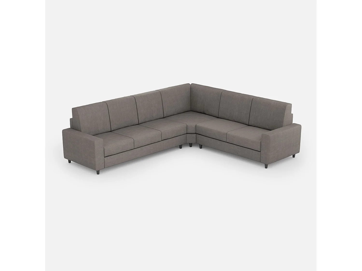 Canapé Sakar 3 places (trois places 60cm) + coin + canapé 2 places (deux places 60cm) dimensions extérieures L.286x226 coloris gris