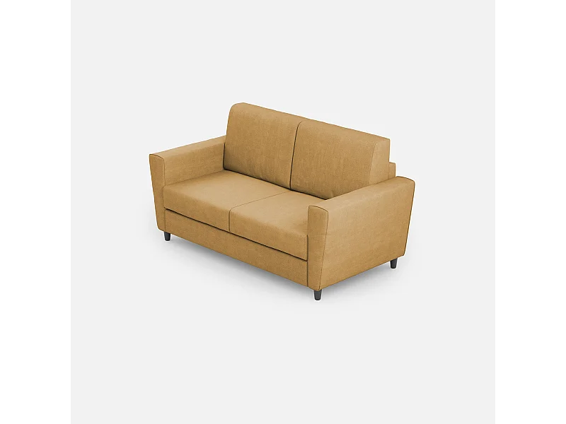 Sofá Yasel de 2 plazas (dos plazas de 60 cm) dimensiones exteriores L.152 cm color ocre