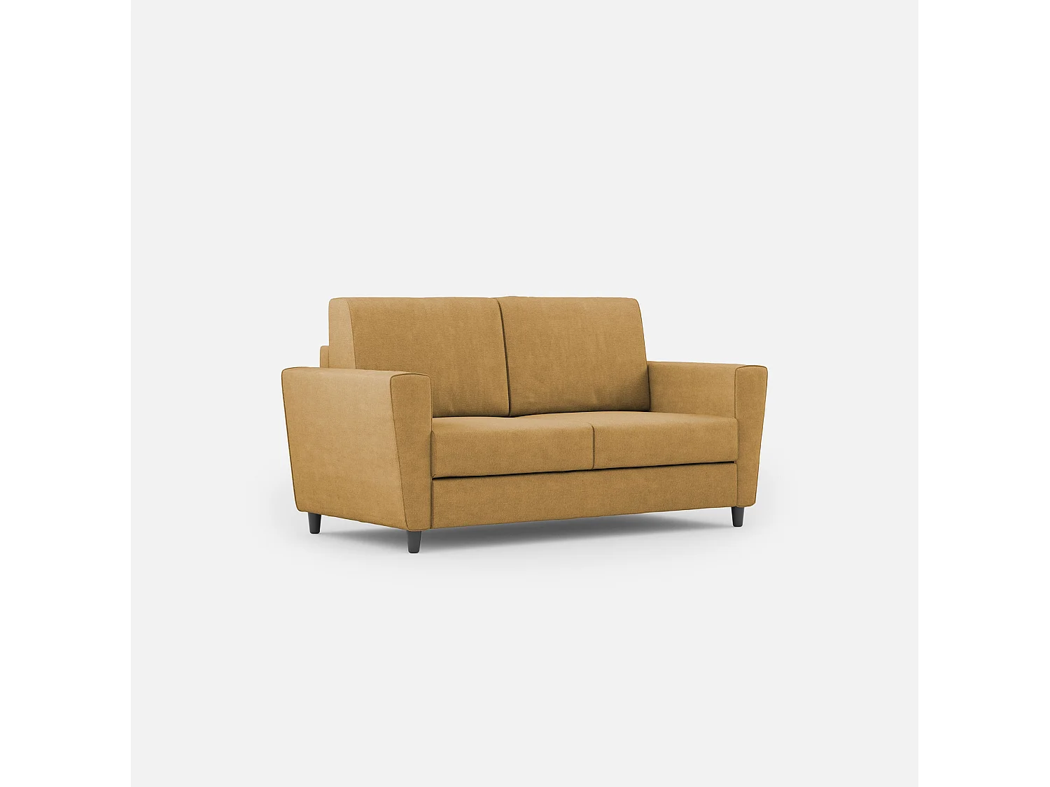 Sofá Yasel de 2 plazas (dos plazas de 60 cm) dimensiones exteriores L.152 cm color ocre