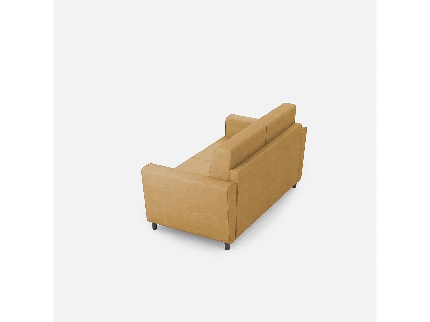 Sofá Yasel de 2 plazas (dos plazas de 60 cm) dimensiones exteriores L.152 cm color ocre