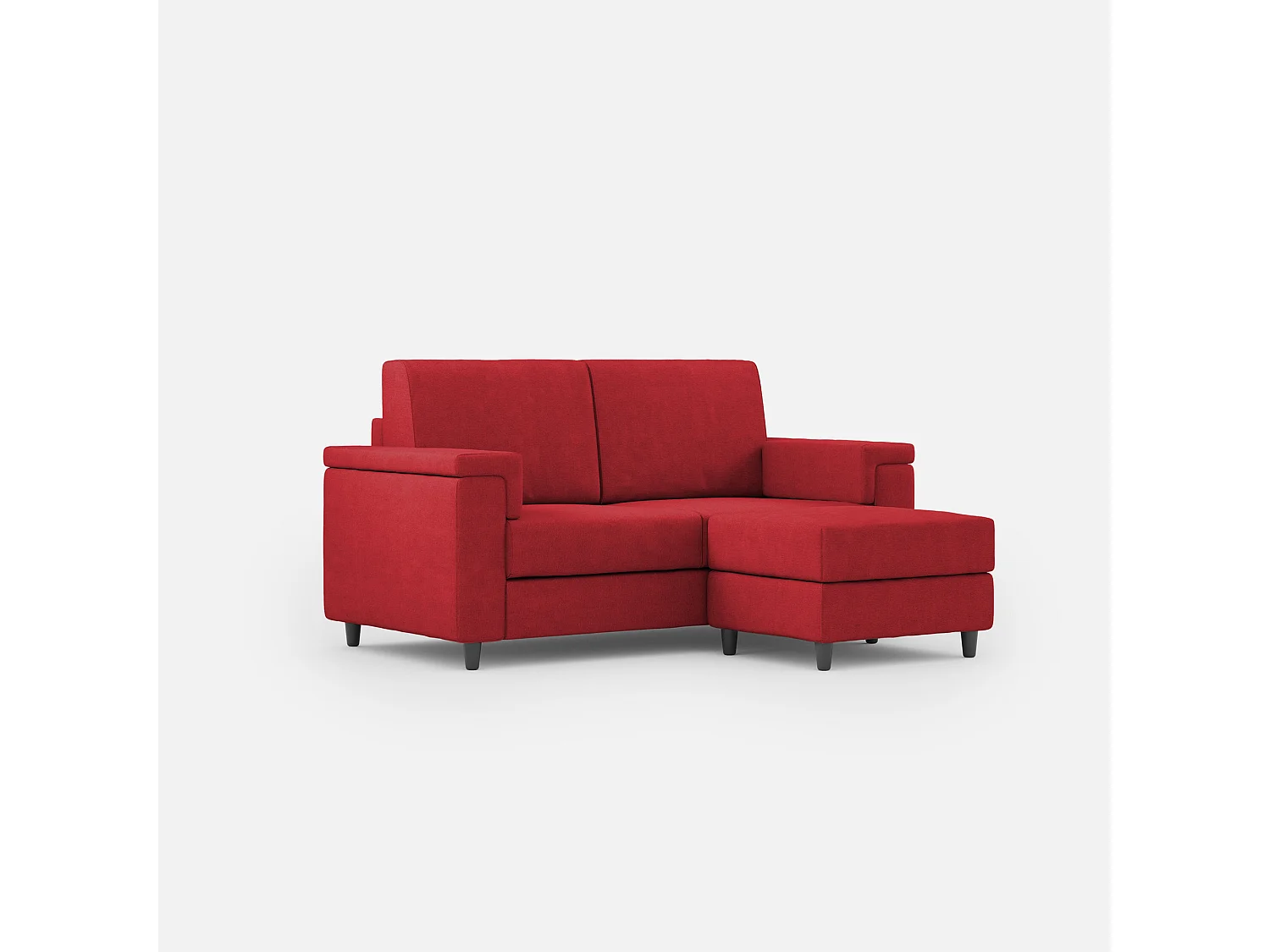Divano Marrak 2 posti medio  (due sedute da 70cm) + pouf misure esterne L.168 P.145 colore rosso