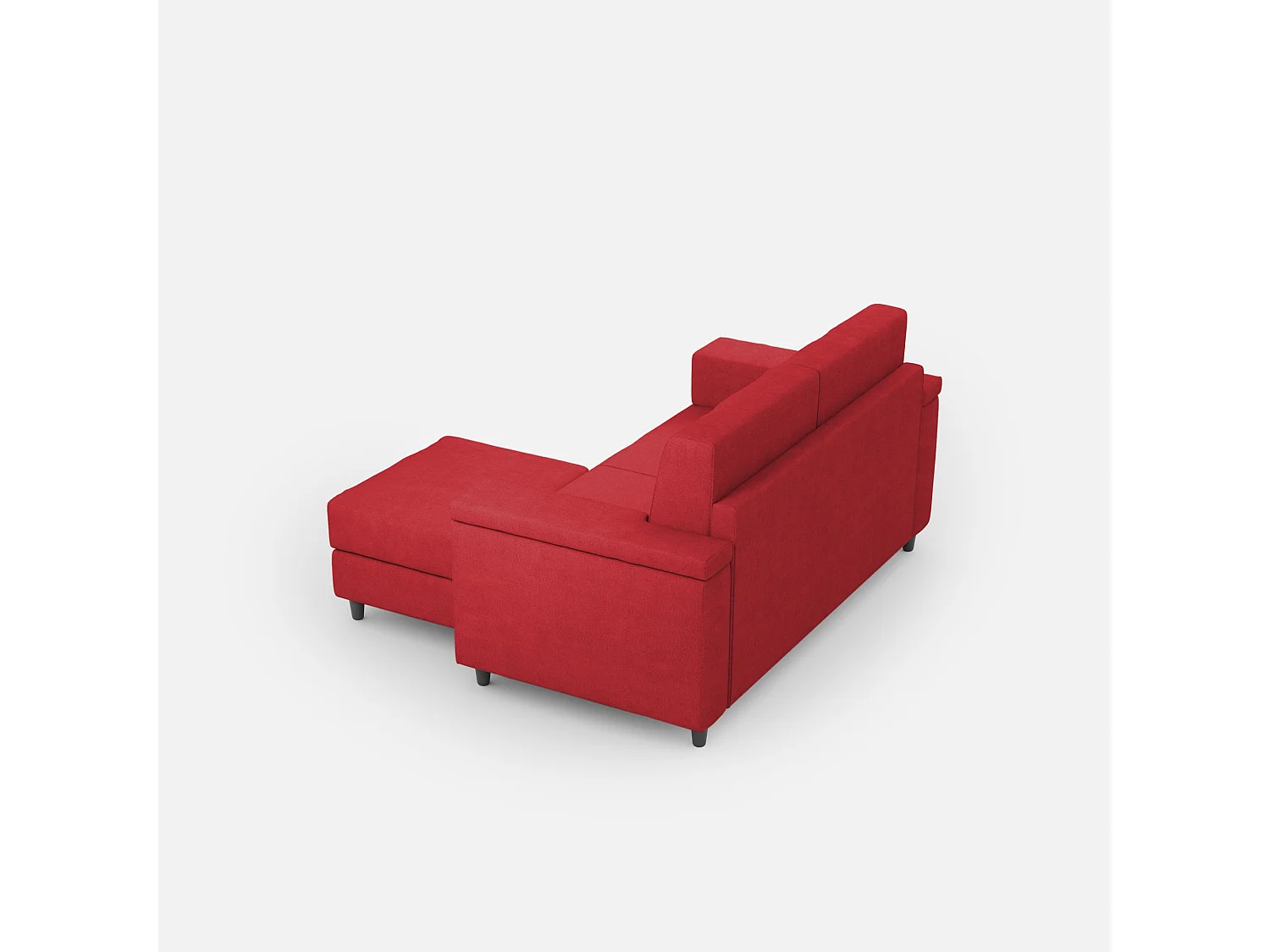 Divano Marrak 2 posti medio  (due sedute da 70cm) + pouf misure esterne L.168 P.145 colore rosso