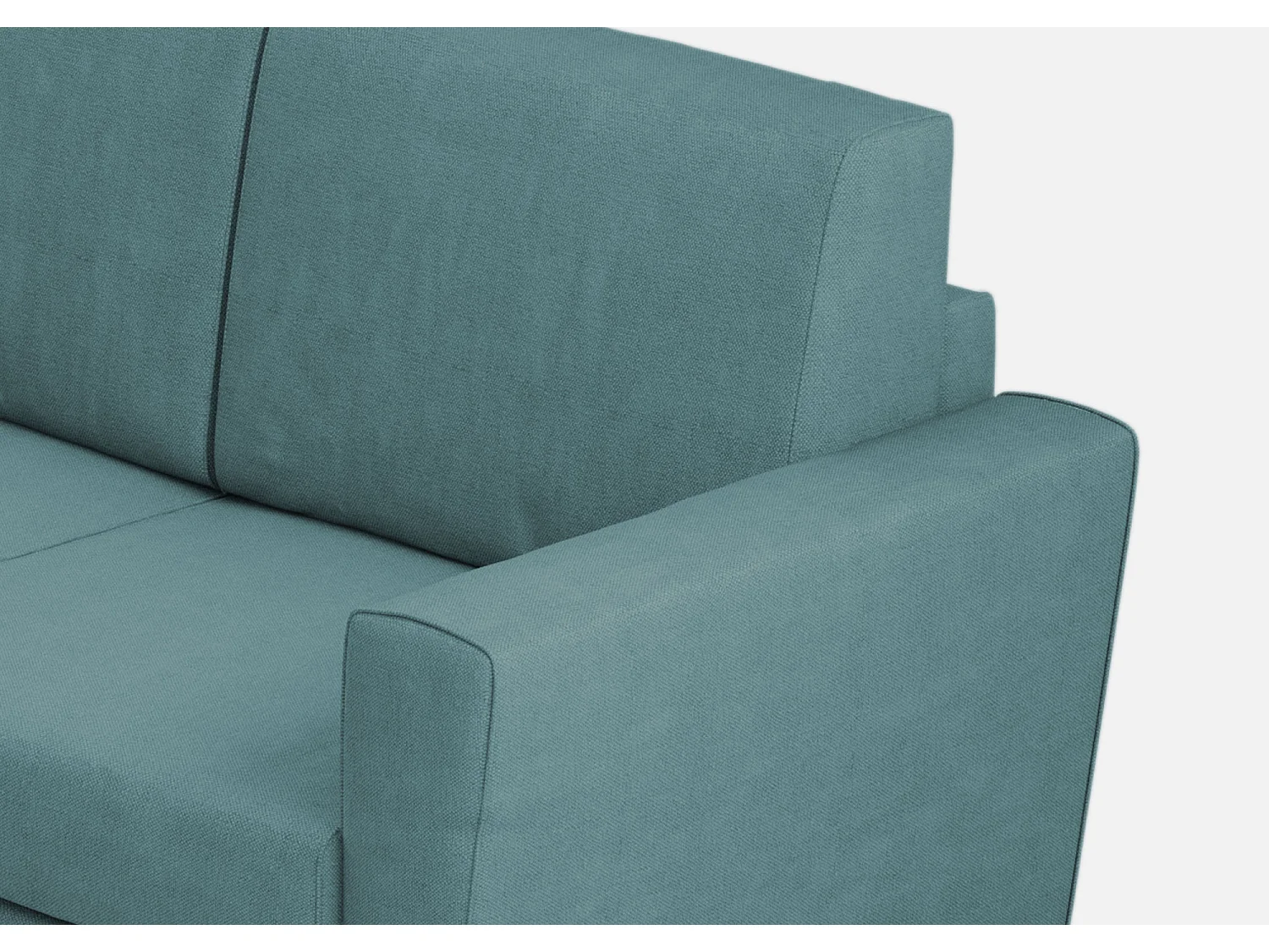 Divano Yasel 3 posti (tre sedute da 60cm) misure esterne L.212cm colore petrolio