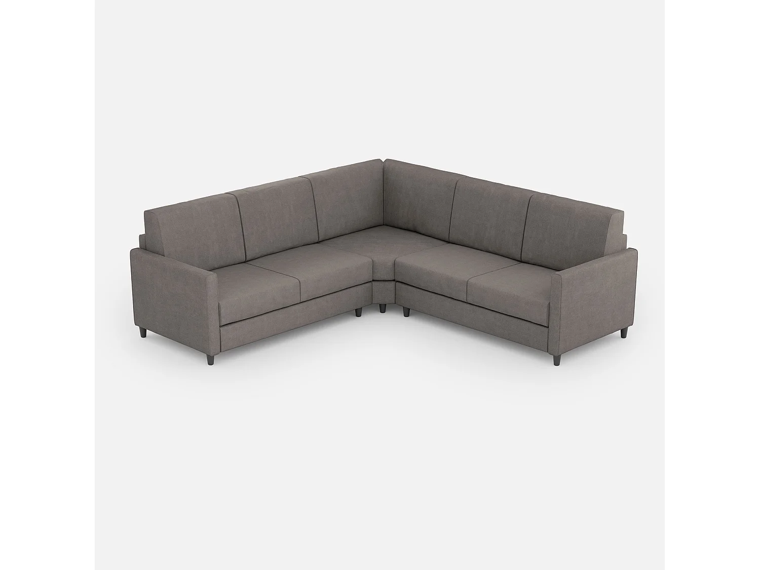 Karay Canapé 2 places (deux places 60cm) + coin + canapé 2 places (deux places 60cm) dimensions extérieures L.221x221 coloris gris