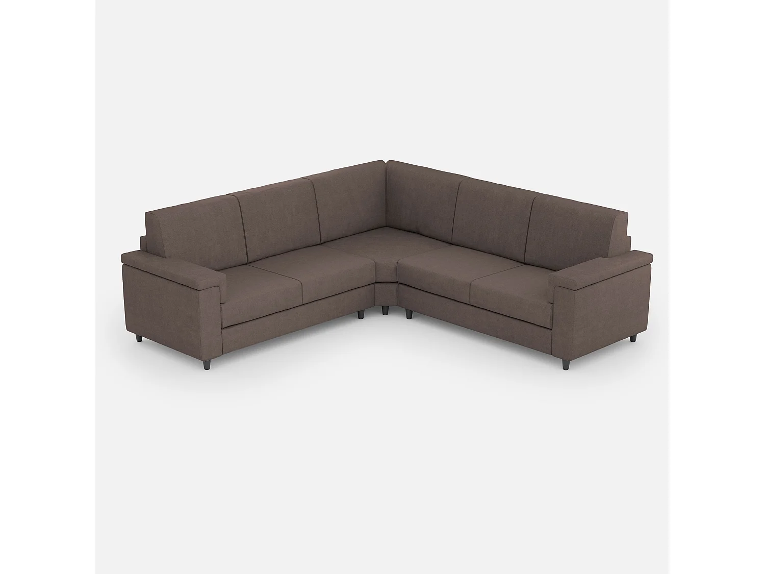 Canapé Marrak moyen 2 places (deux places 70cm) + coin + canapé moyen 2 places (deux places 70cm) dimensions extérieures L.246x246 coloris taupe