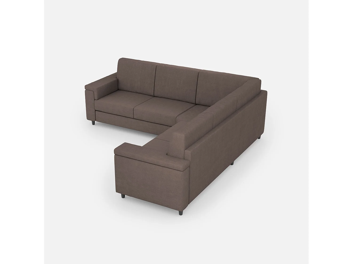 Canapé Marrak moyen 2 places (deux places 70cm) + coin + canapé moyen 2 places (deux places 70cm) dimensions extérieures L.246x246 coloris taupe