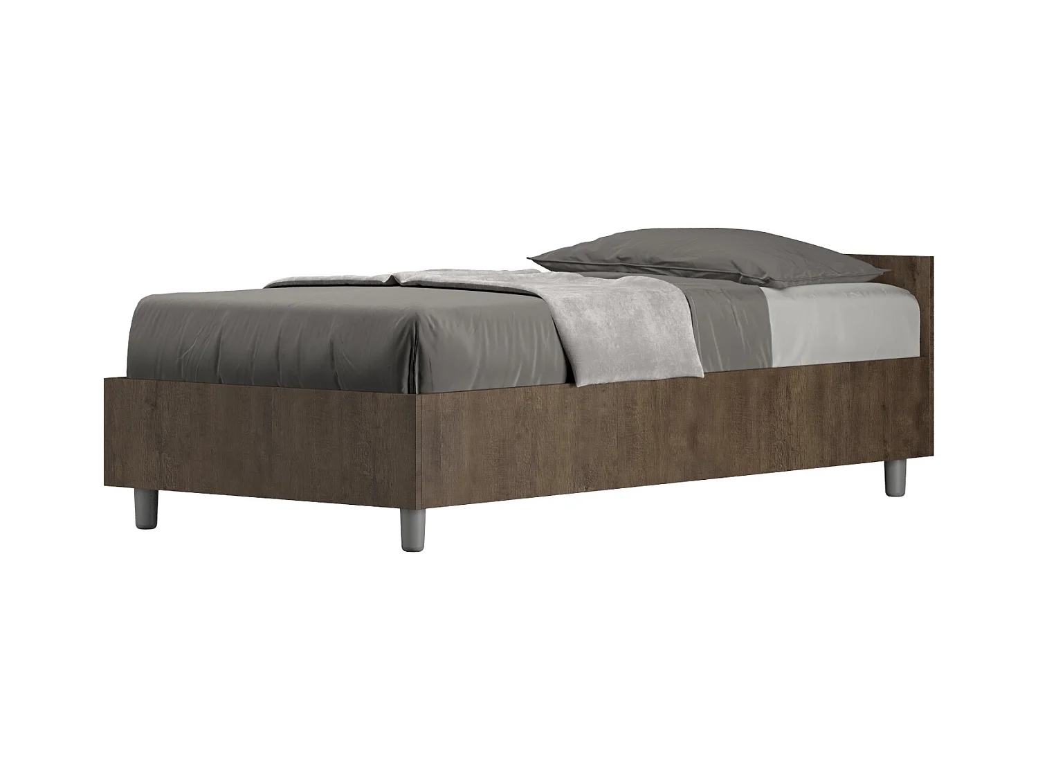 Letto contenitore 80x200 noce Nuamo