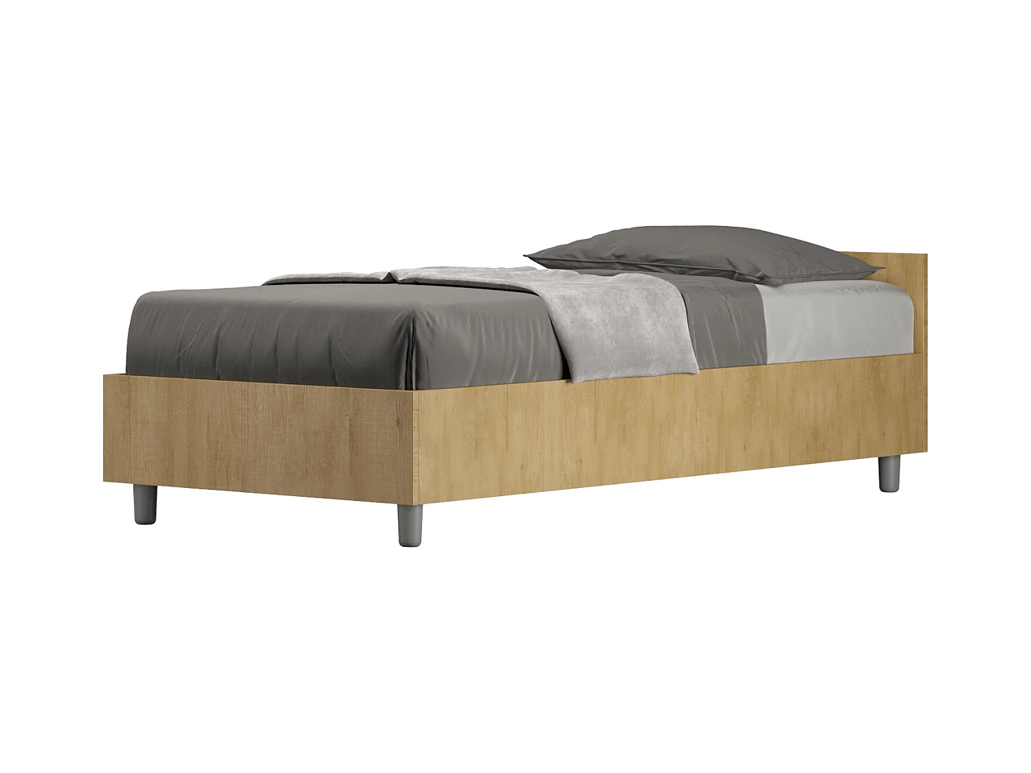 Letto contenitore 80x200 quercia Nuamo