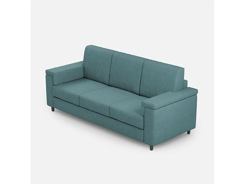 Lit microfibre gris Adele avec sommier capitonné 80x200