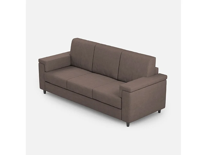 Lit rembourré en microfibre bleu clair Adele sans sommier 80x200