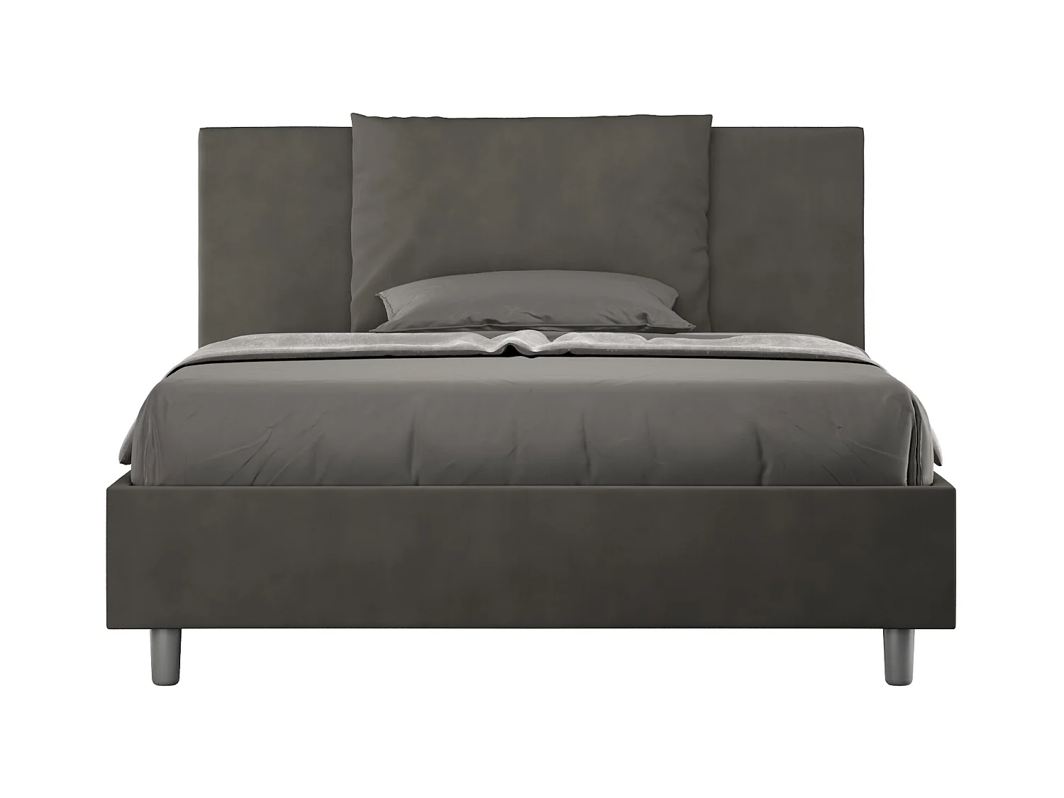 Lit Antea 130x190 sans sommier gris