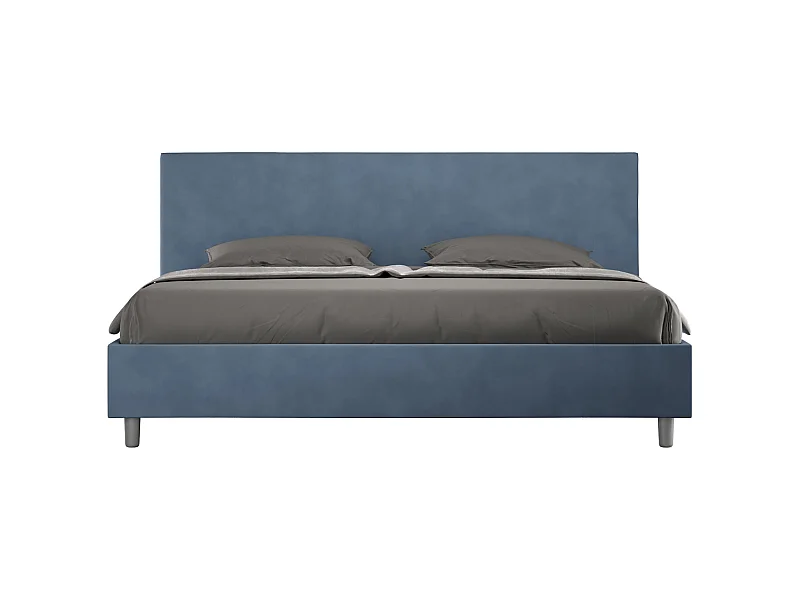Letto Adele 190x210 rete e contenitore blu