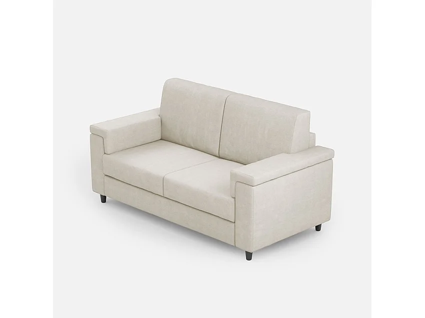 Cama Adele microfibra azul claro sin somier acolchado 80x190