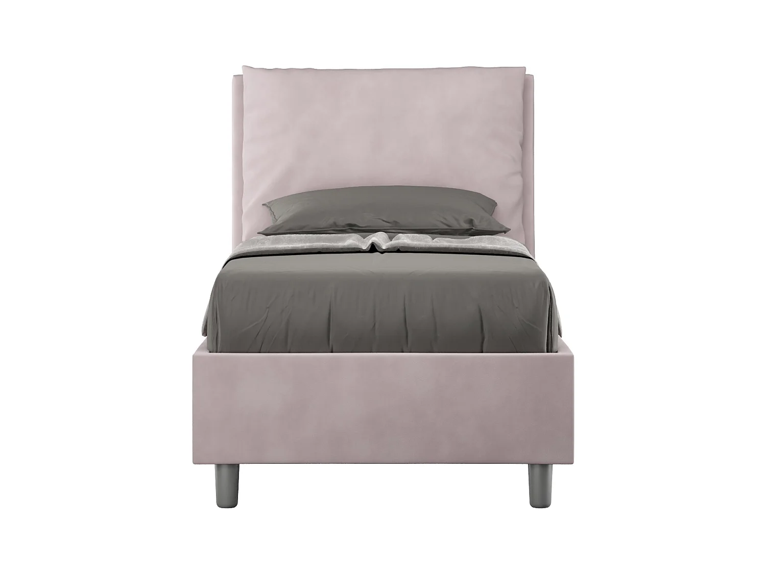 Cama Antea con base acolchada de microfibra glicina 80x190