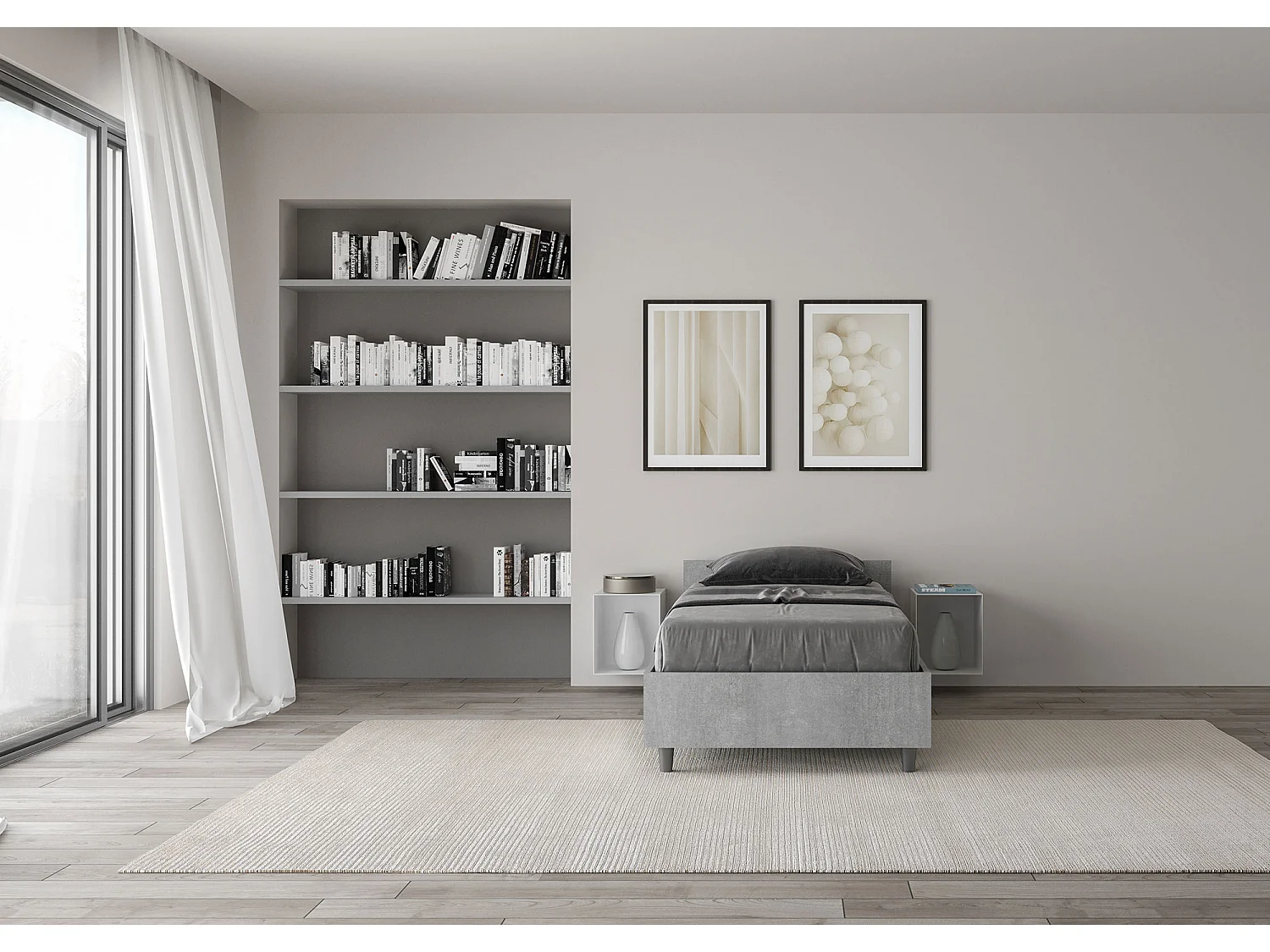 Lit conteneur 80x200 béton Nuamo