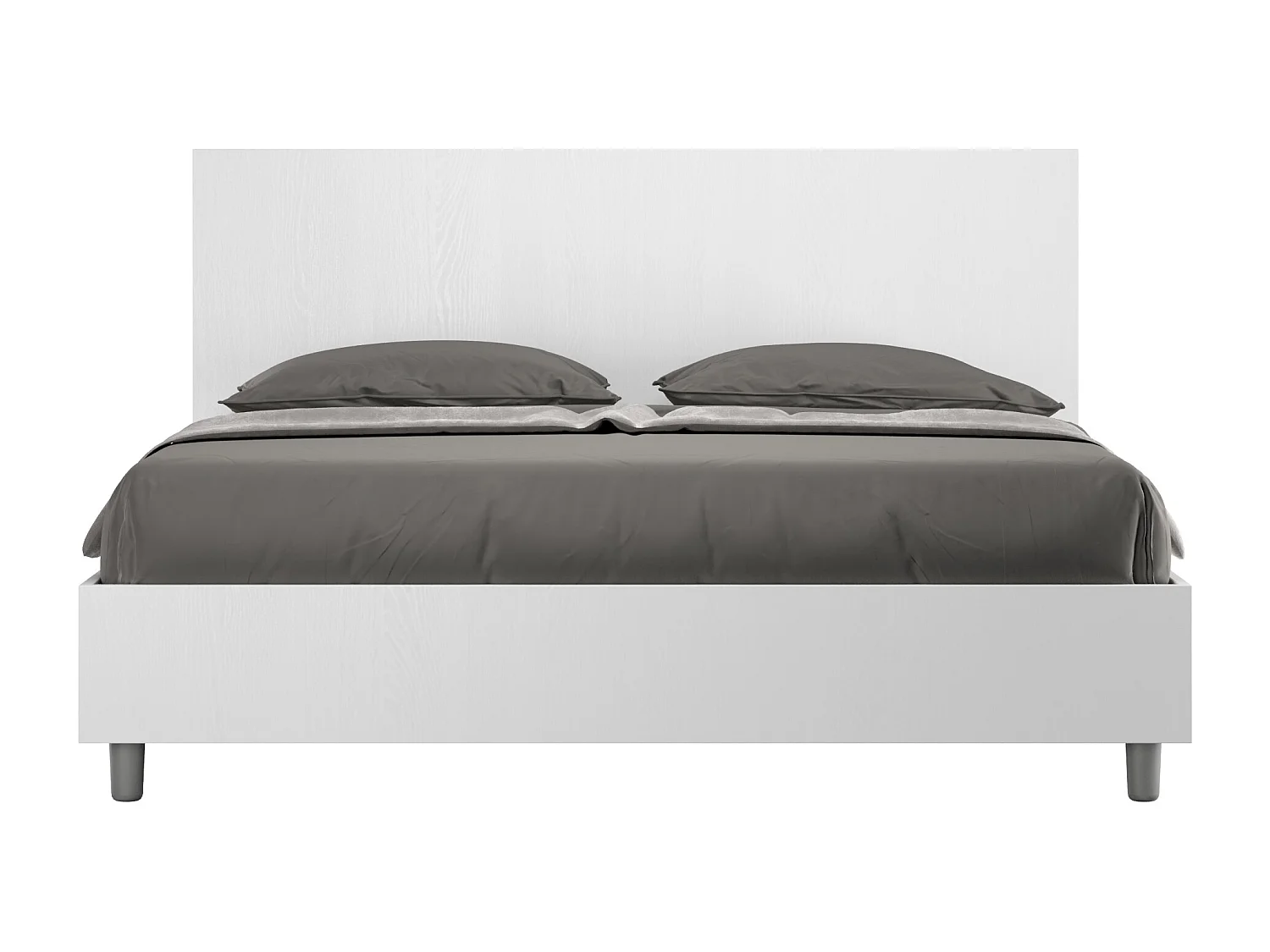 Doppelbett mit Stauraum, Doppellift, 160x200 cm, Esche weiß, New Egos