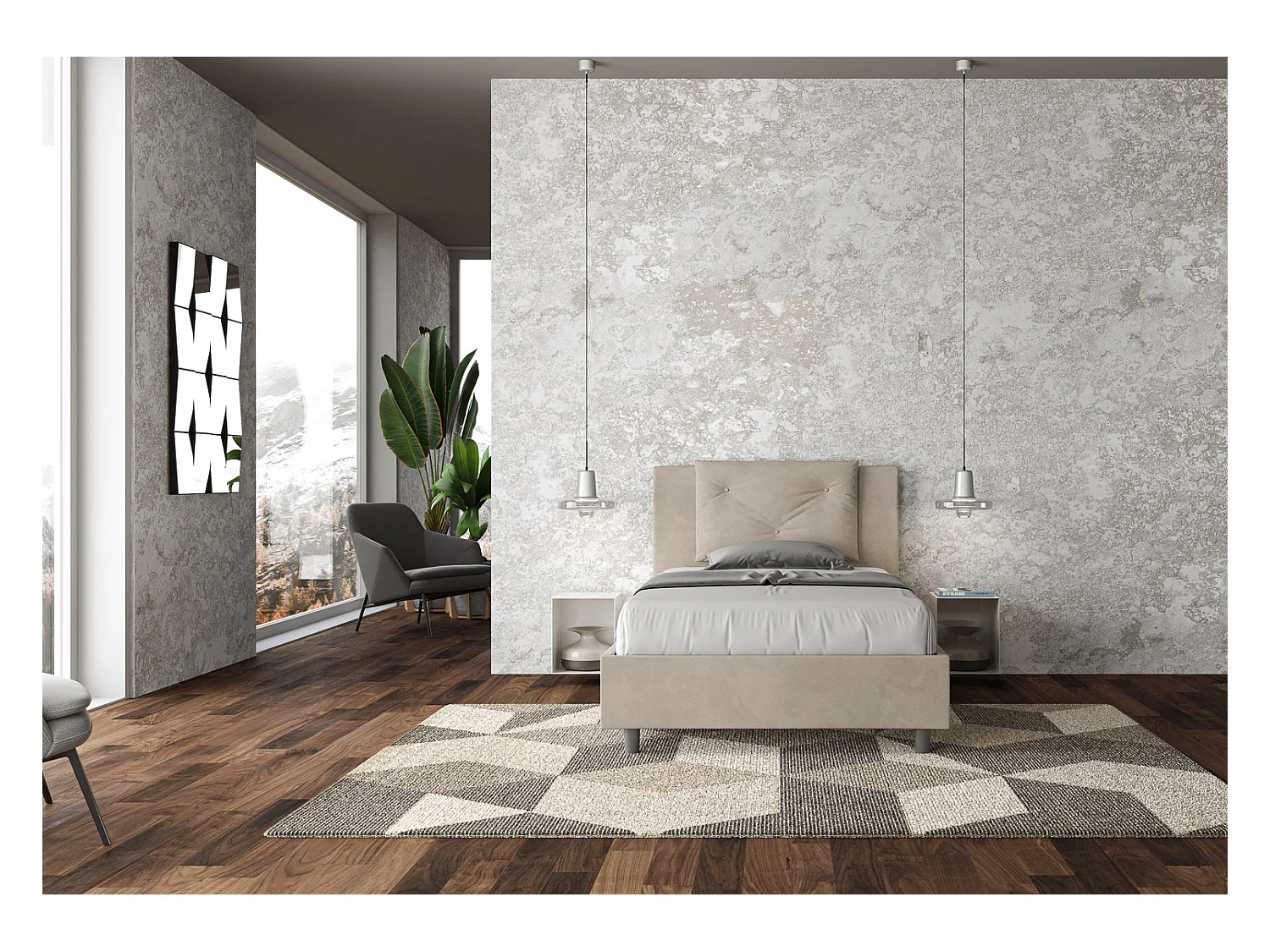 Letto Appia 100x190 rete e contenitore sabbia
