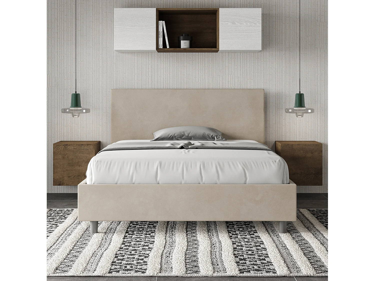 Cama Adele 130x200 con somier de arena