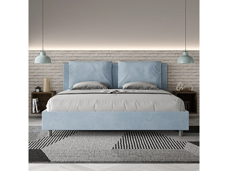 Lit Antea 170x190 sans sommier bleu clair