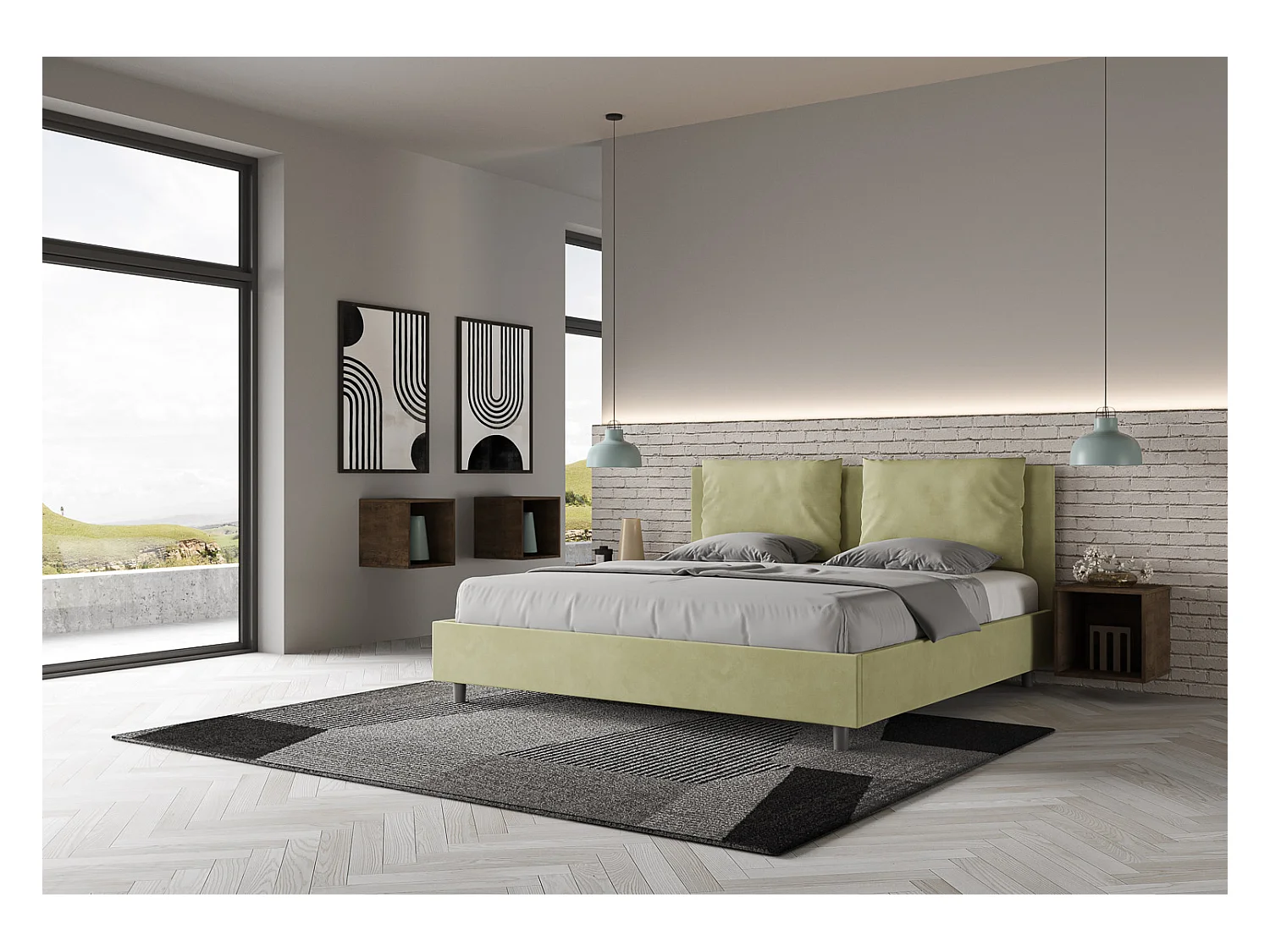 Antea-Bett 170x210 ohne Grüntee-Untergestell