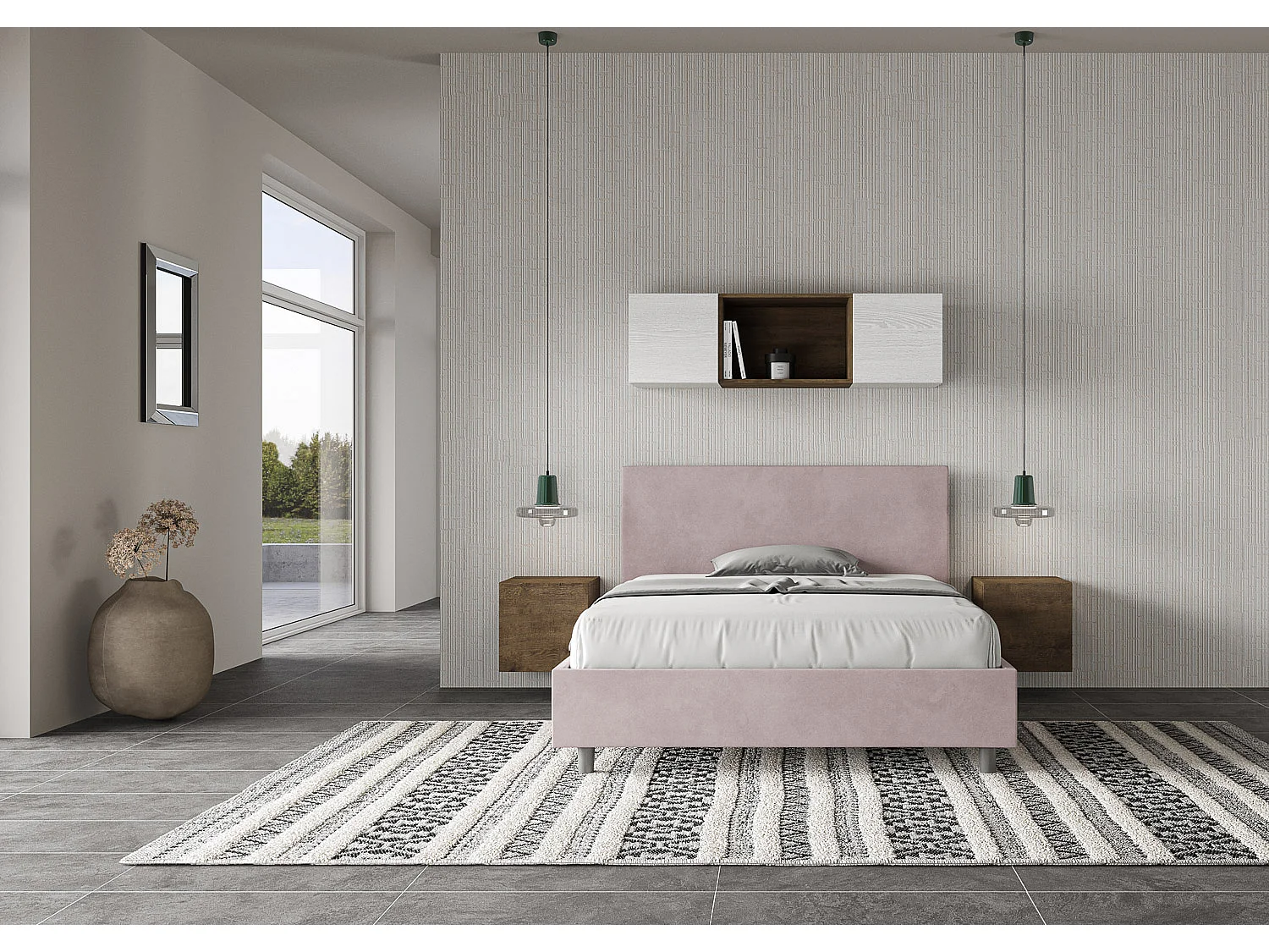 Letto Adele 130x190 senza rete glicine