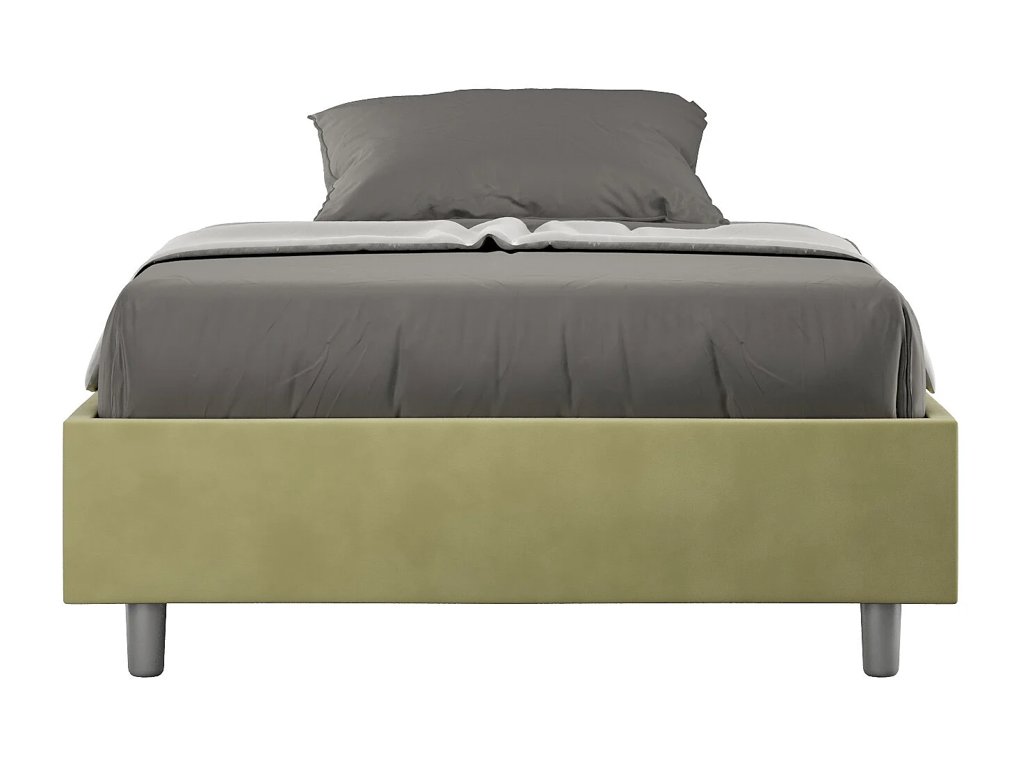 Cama Azelia Sommier 150x210 con base y recipiente para té verde