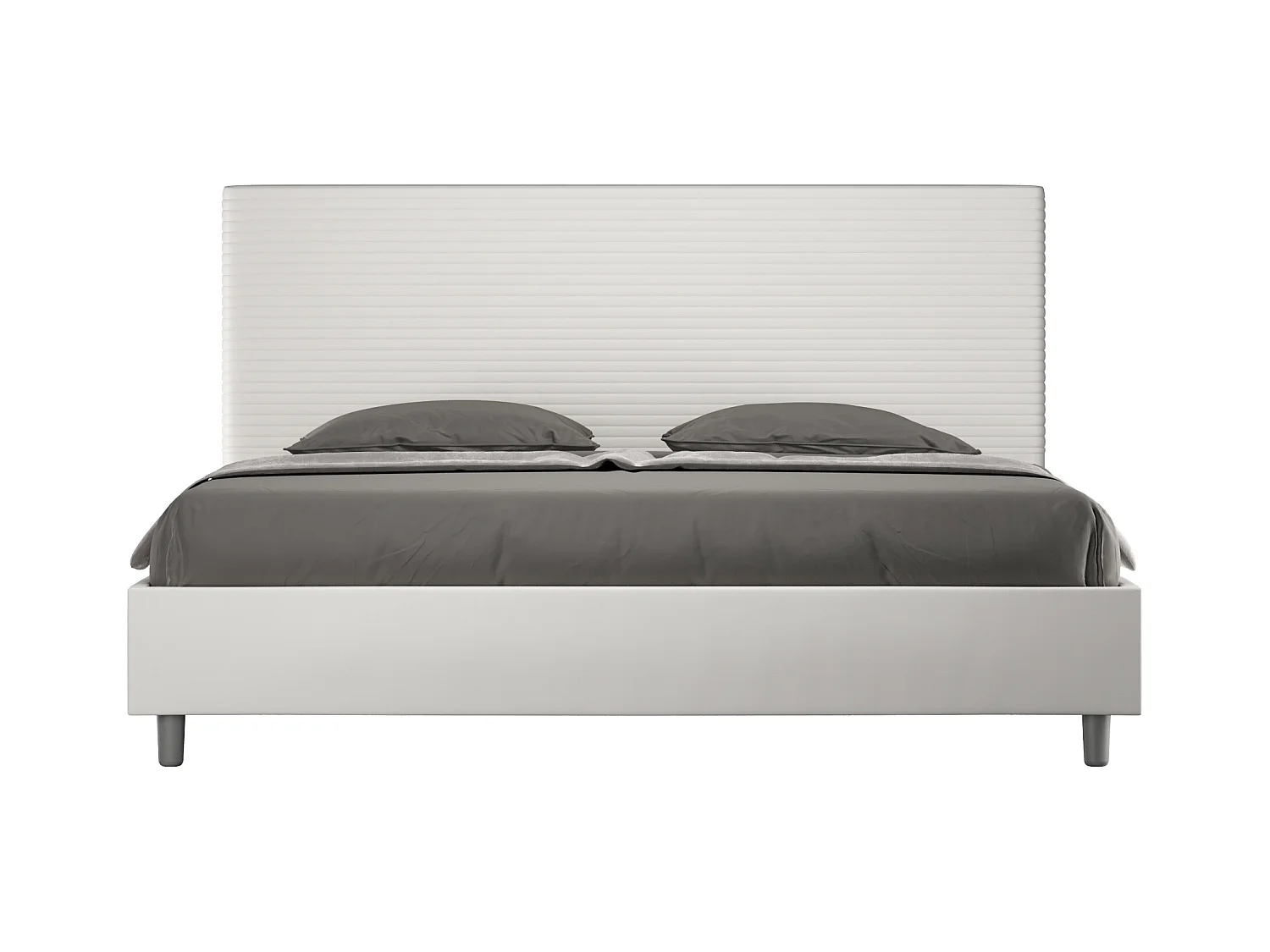 Cama Focus 190x190 con base y contenedor blanco