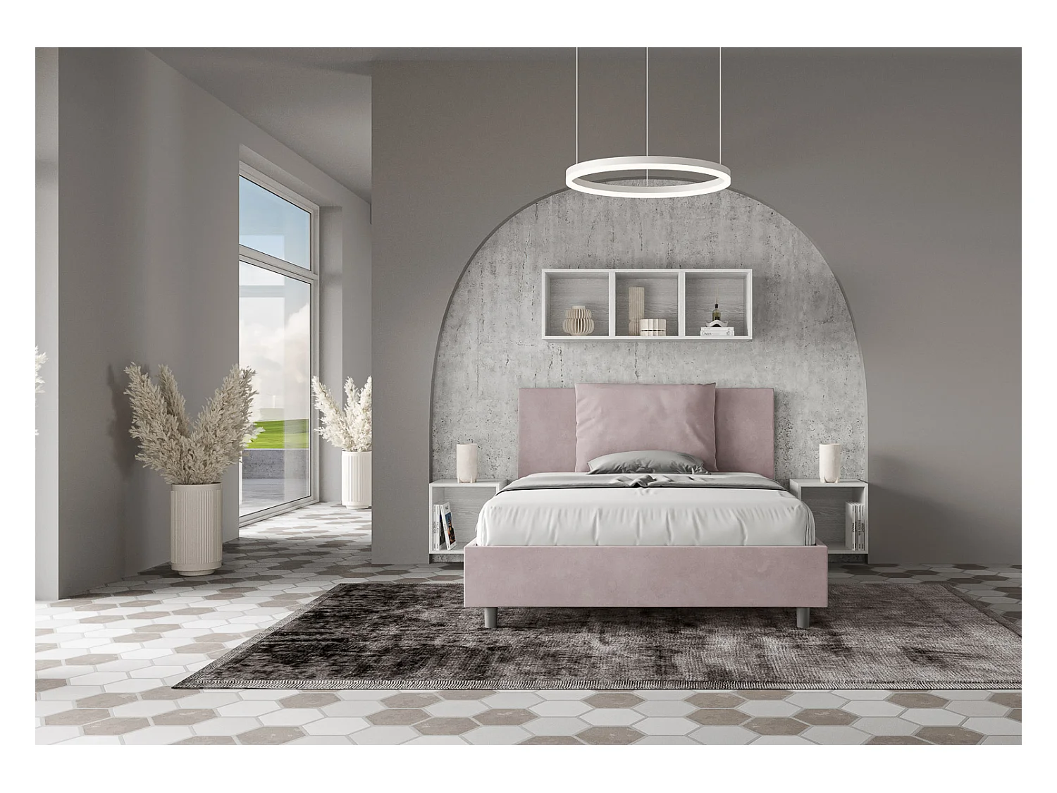 Cama Antea 150x200 con base de glicina