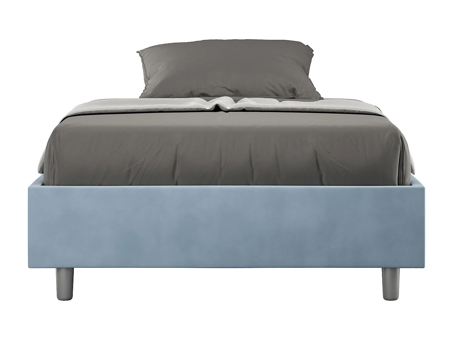 Letto Sommier Azelia 100x190 senza rete azzurro