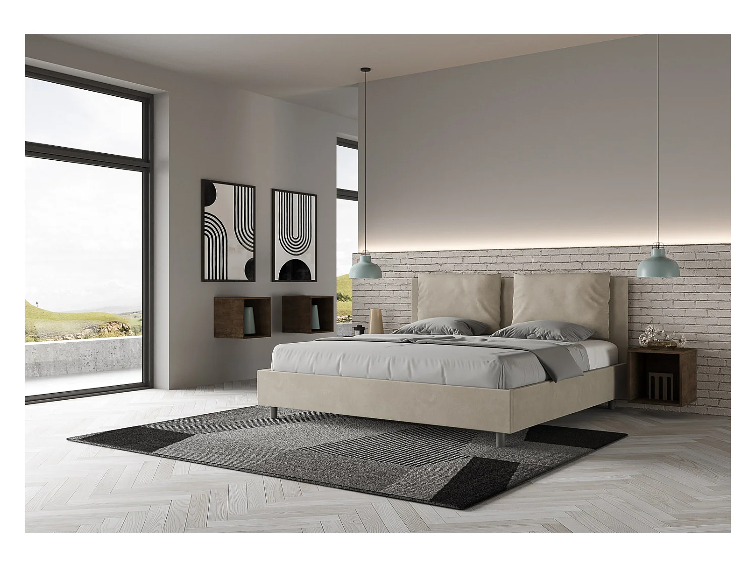 Letto Antea 170x200 con rete sabbia